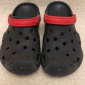 CROCS Size 3 Navy/Red